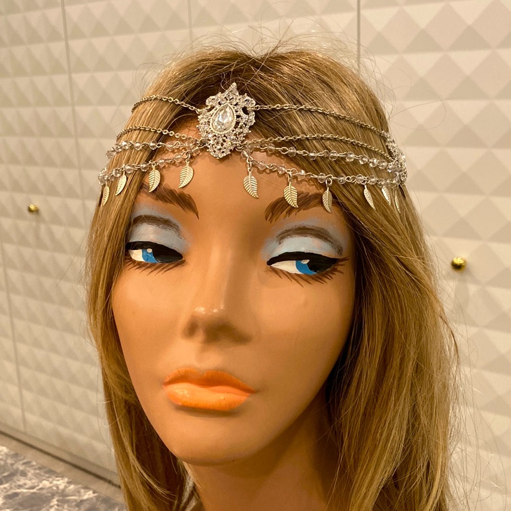 Boho crystal rhinestone headpiece crown